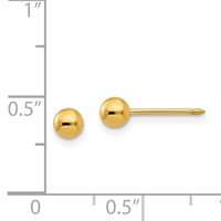 Inverness 14K Yellow Gold 4mm Ball Post Piercing Earrings view 4
