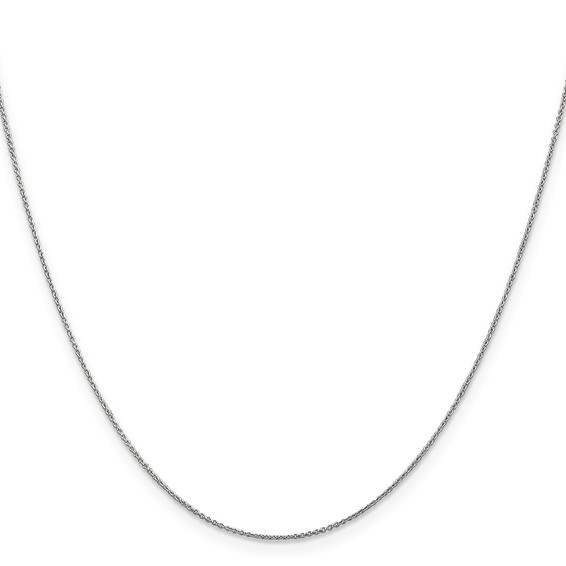 Leslie's 14K White Gold .8mm Round Cable Chain