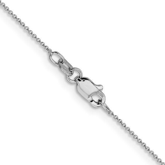 Leslie's 14K White Gold .8mm Round Cable Chain