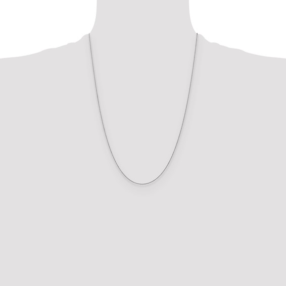 Leslie's 14K White Gold .8mm Round Cable Chain