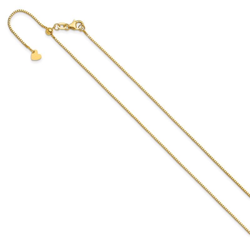 14K Adjustable .9mm Box Chain