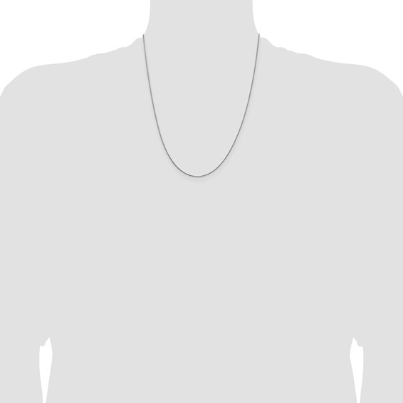 Leslie's 14K White Gold .8mm D/C Quadra Wheat Chain