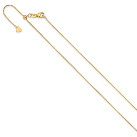 Leslie's 14K Flat Cable Adjustable Chain
