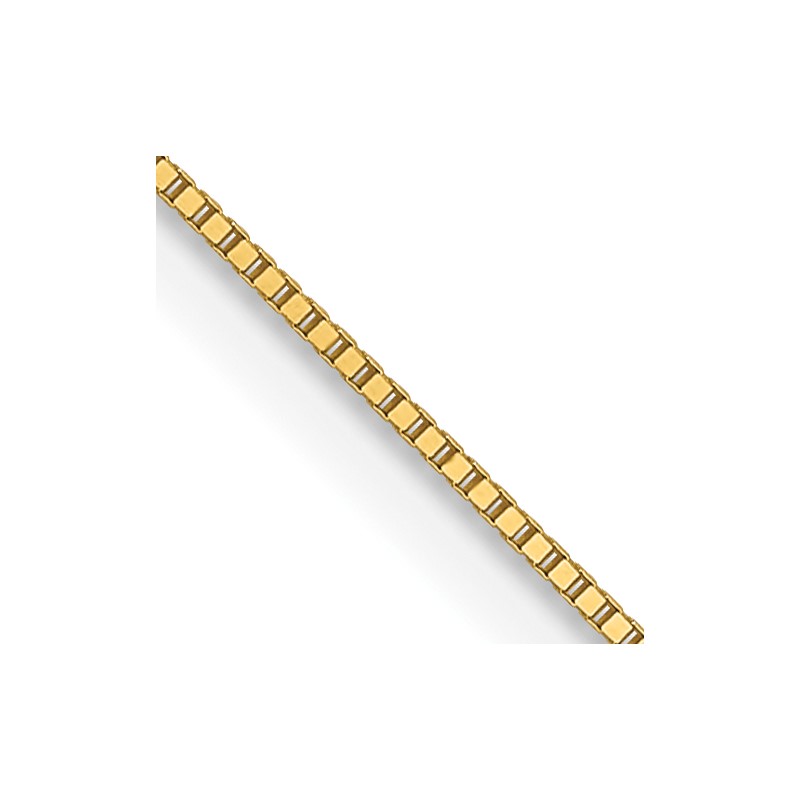 14K .5mm Baby Box with Lobster Clasp Chain