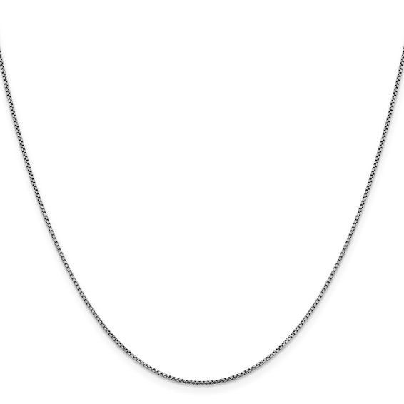 Leslie's 14K White Gold 1.1mm Sparkle Round Box Chain