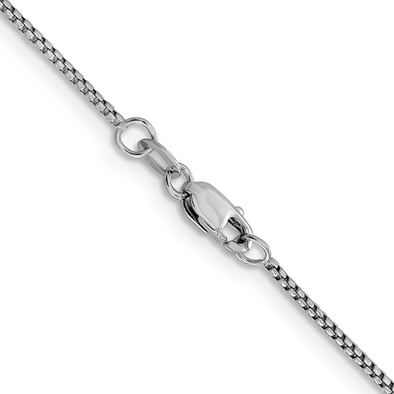 Leslie's 14K White Gold 1.1mm Sparkle Round Box Chain