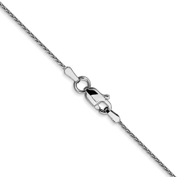 Leslie's 14K White Gold .8mm D/C Wheat Chain