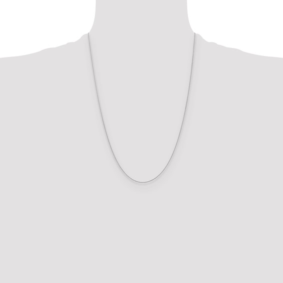 Leslie's 14K White Gold .8mm D/C Wheat Chain