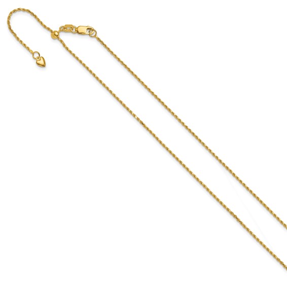 Leslie's 14K Diamond-Cut Rose Adjustable Chain