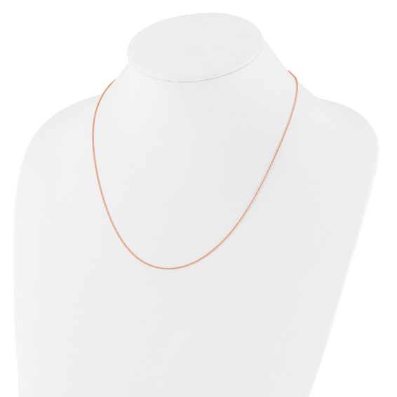 Leslie's 14K Rose Gold Adjustable 1mm Wheat Chain