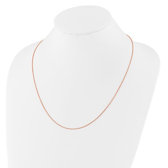 Leslie's 14K Rose Gold Adjustable 1mm Wheat Chain