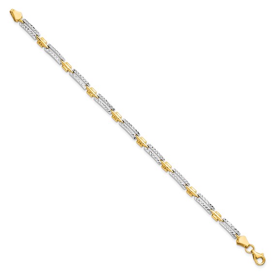 Leslie's 14K w/Rhodium D/C Bracelet