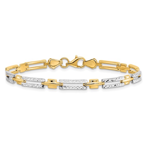 Leslie's 14K w/Rhodium D/C Bracelet