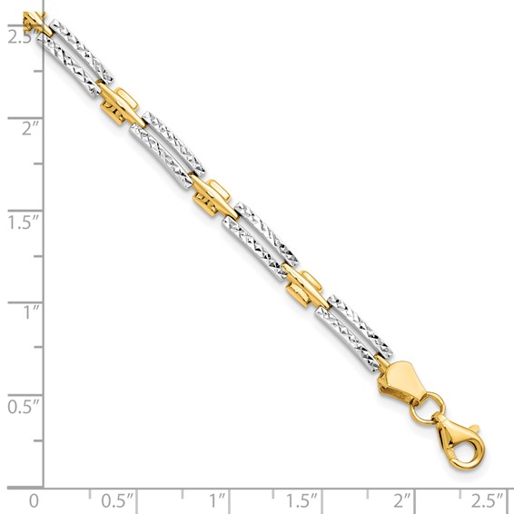 Leslie's 14K w/Rhodium D/C Bracelet