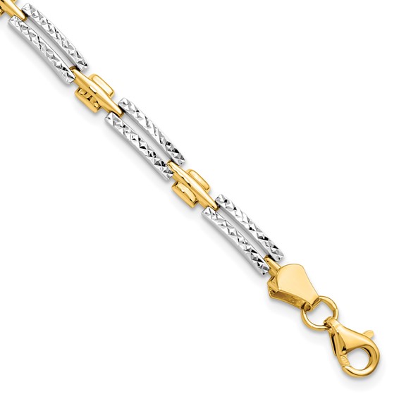 Leslie's 14K w/Rhodium D/C Bracelet
