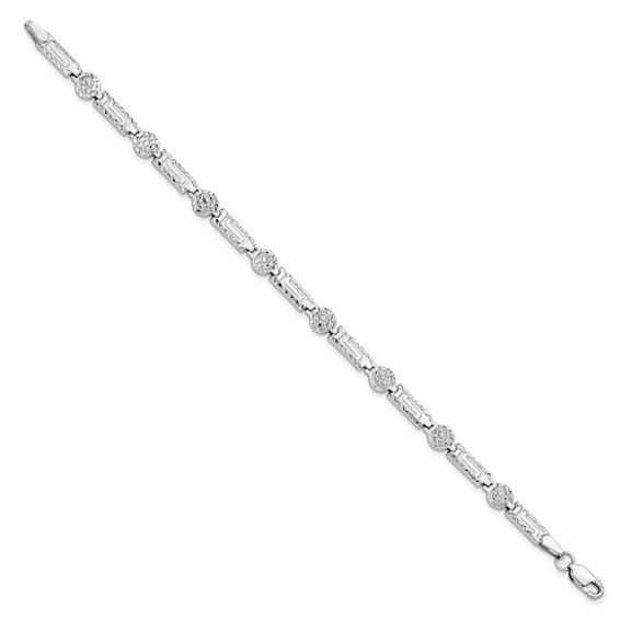 Leslie's 14K White Gold D/C Bracelet