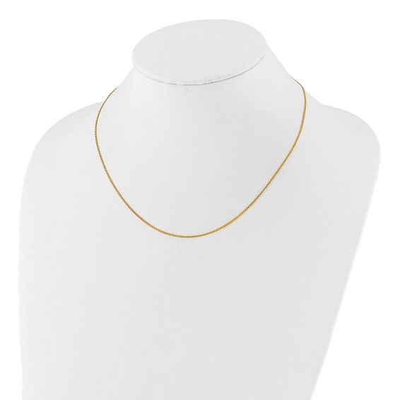 Leslie's 14K Diamond-Cut Double Curb Adjustable Chain