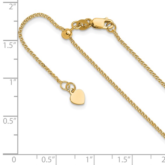 Leslie's 14K Diamond-Cut Double Curb Adjustable Chain