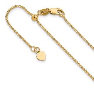 Leslie's 14K Diamond-Cut Double Curb Adjustable Chain