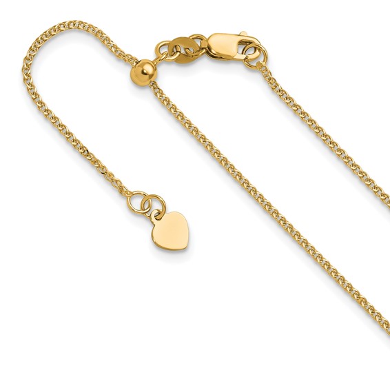 Leslie's 14K Diamond-Cut Double Curb Adjustable Chain