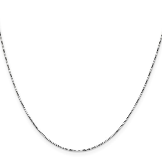 Leslie's 14K White Gold .7mm Box with Lobster Clasp Chain