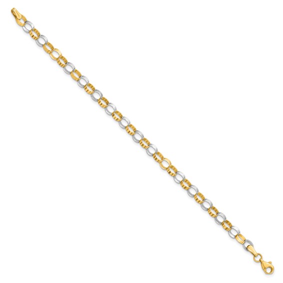 Leslie's 14K Two-Tone Polished Bracelet