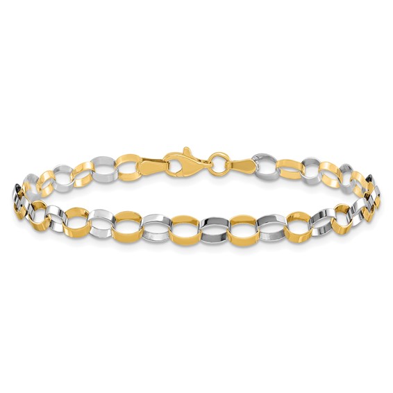 Leslie's 14K Two-Tone Polished Bracelet