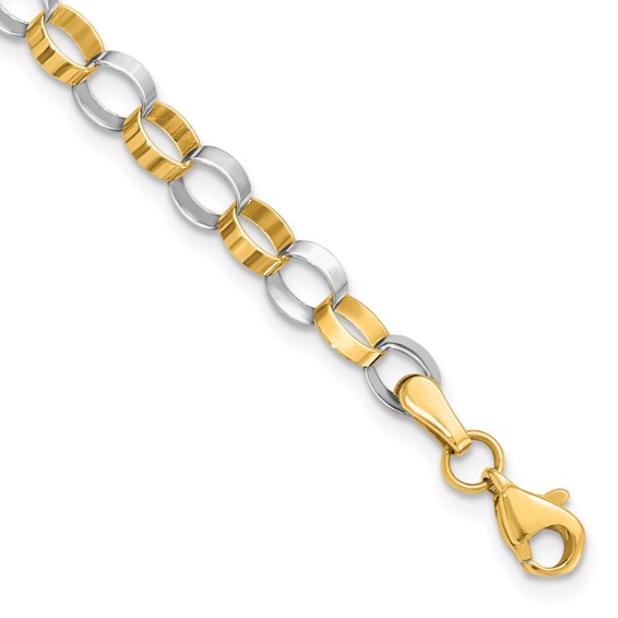 Leslie's 14K Two-Tone Polished Bracelet