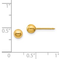 Inverness 14K Yellow Gold 5mm Ball Post Piercing Earrings view 4
