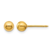 Inverness 14K Yellow Gold 5mm Ball Post Piercing Earrings view 1