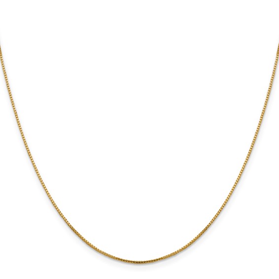Leslie's 14K 1mm Sparkle Octagonal Box Chain
