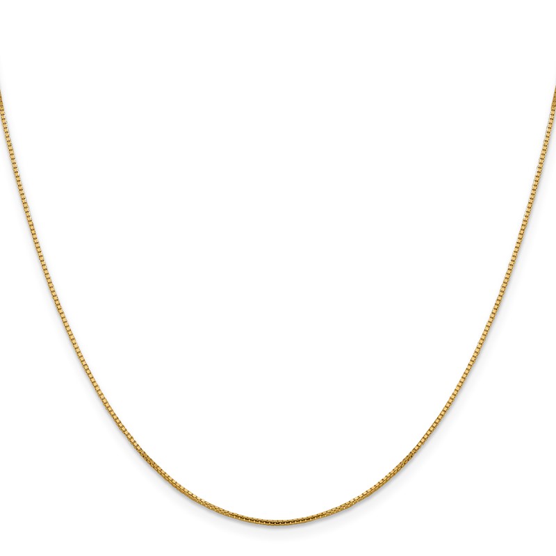 14K 1mm Sparkle Octagonal Box Chain