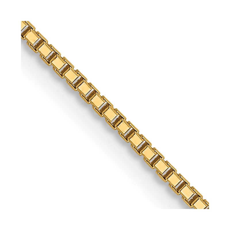 14K 1mm Sparkle Octagonal Box Chain