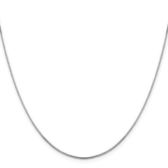 Leslie's 14K White Gold 1mm Sparkle Octagonal Box Chain