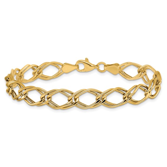 Leslie's 14K Yellow Gold Fancy Link Bracelet