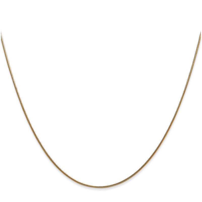 14K .8mm Round Snake Chain