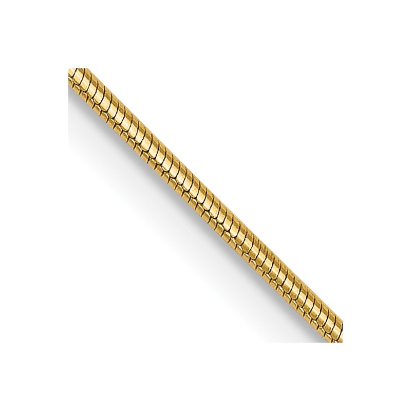 14K .8mm Round Snake Chain