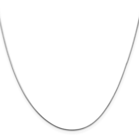 Leslie's 14K White Gold .8mm Round Snake Chain