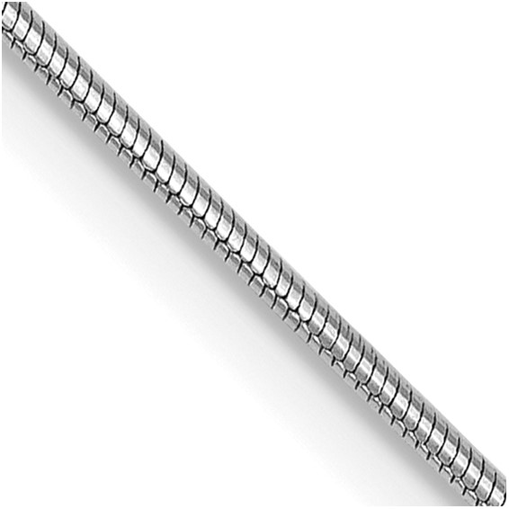 Leslie's 14K White Gold .8mm Round Snake Chain