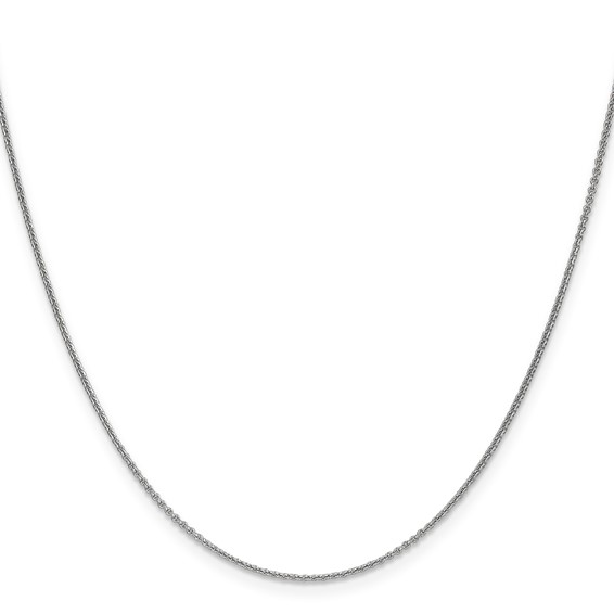 Leslie's 14K White Gold 1.1mm Round Cable Chain