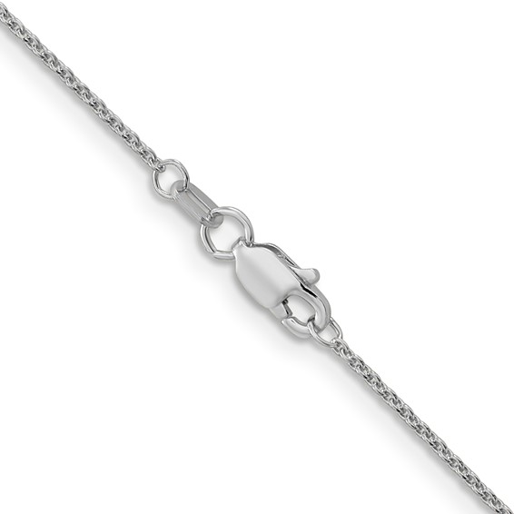 Leslie's 14K White Gold 1.1mm Round Cable Chain