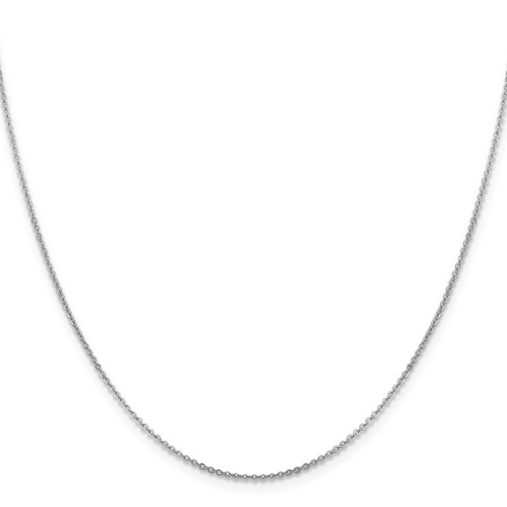 Leslie's 14K White Gold 1.4mm Flat Cable Chain