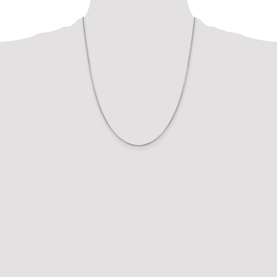 Leslie's 14K White Gold 1.4mm Flat Cable Chain