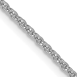 Leslie's 14K White Gold 1.4mm Flat Cable Chain