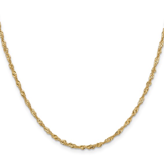 Leslie's 14K 1.9mm Singapore Chain