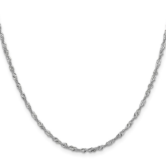 Leslie's 14K White Gold 1.9mm Singapore Chain