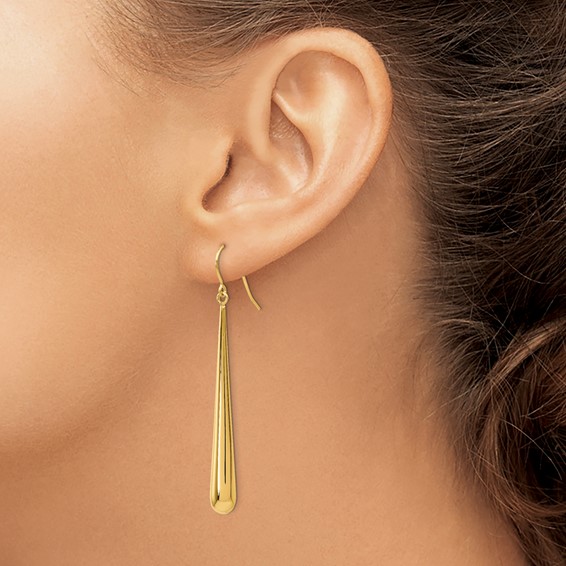 Leslie's Gold Polished Dangle Earrings