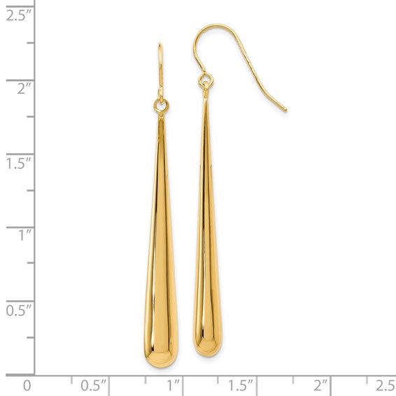 Leslie's Gold Polished Dangle Earrings