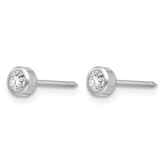 Inverness® 4mm Birthstone Crystal Bezel Earrings
