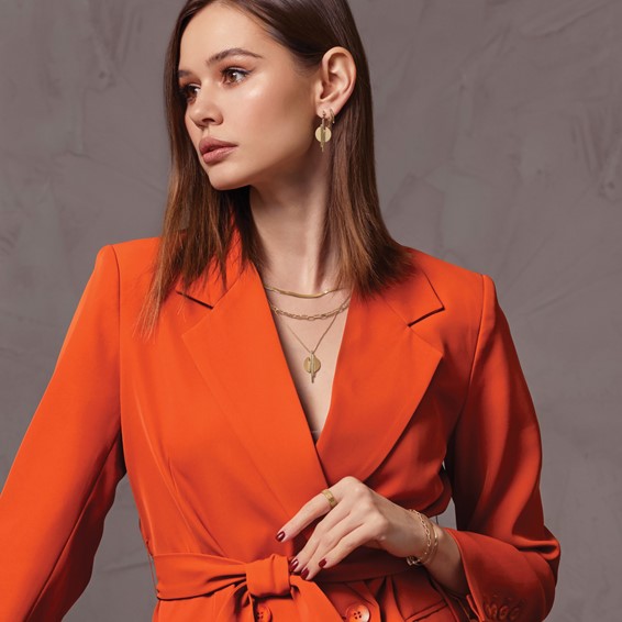 Leslie's Gold Polished Double Hoop Earrings